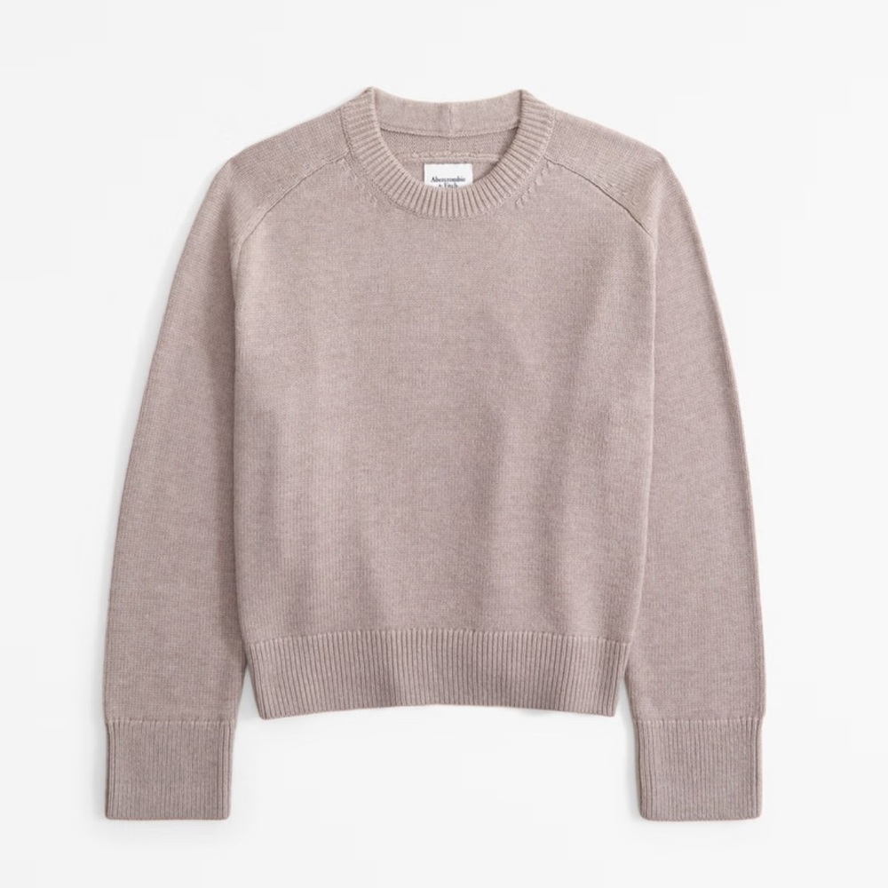 Abercrombie A&F Madeline Crew Sweater in Taupe size XXL